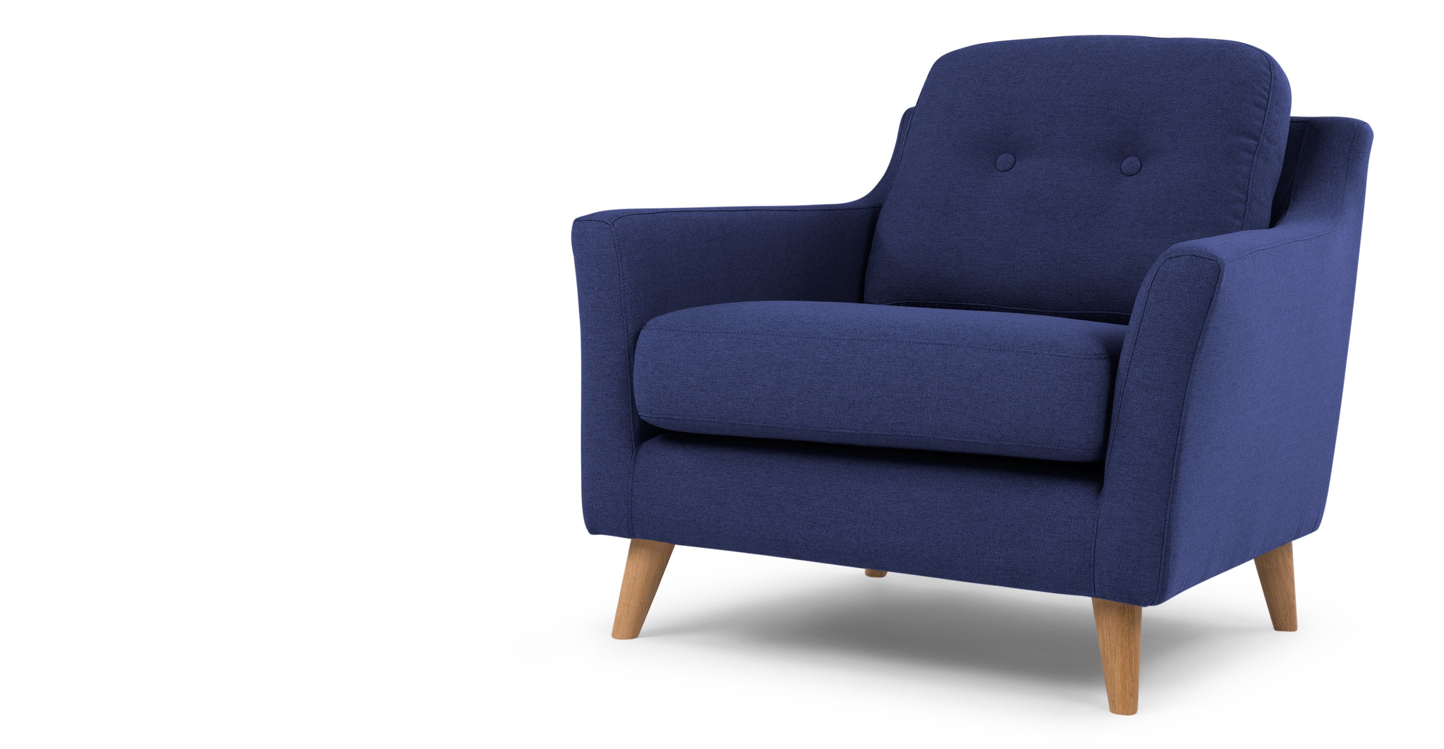 dark blue armchair