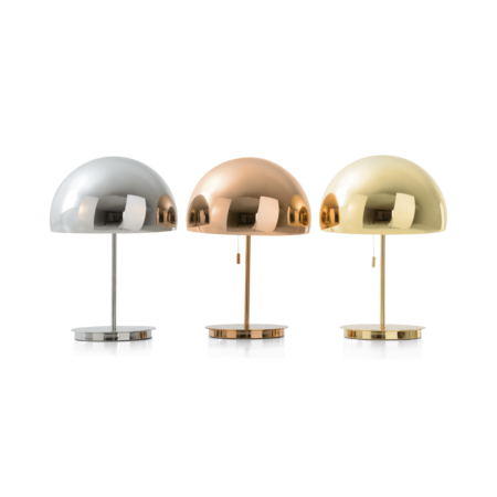 Collet Dome Table Lamp, Chrome