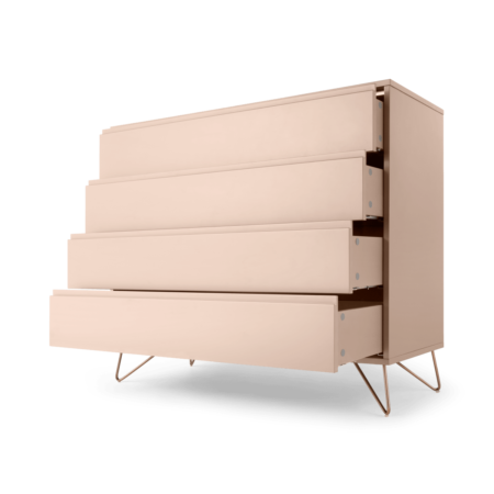 Elona Chest Of Drawers, Pink and Copper