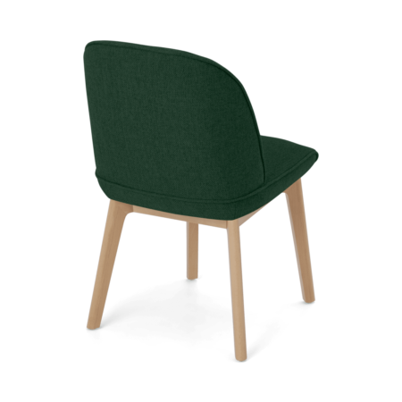 Erdee Set of 2 Dining Chairs, Forest Green Weave