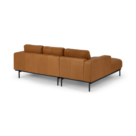Jarrod Left Hand Facing Chaise End Corner Sofa, Outback Tan Leather