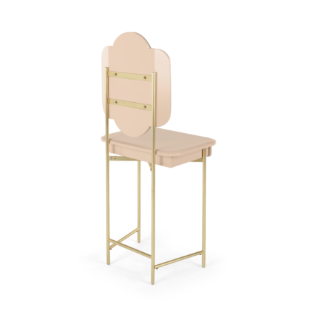 Maddie Dressing Table, Pink & Brass