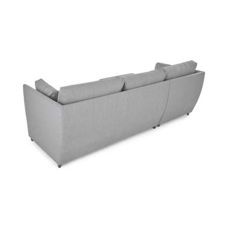 Milner Left Hand Facing Corner Storage Sofa Bed with Foam Mattress, Granite Grey