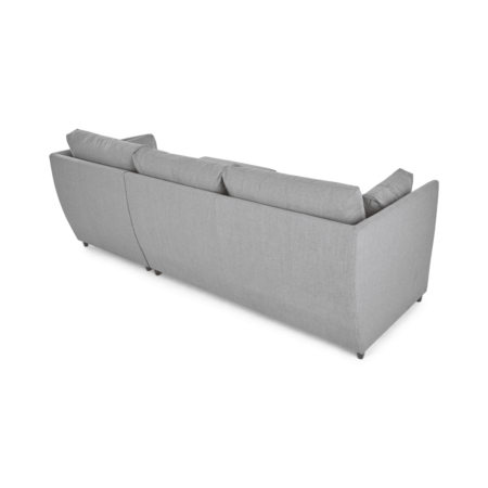 Milner Right Hand Facing Corner Storage Sofa Bed with Memory Foam Mattress, Granite Grey