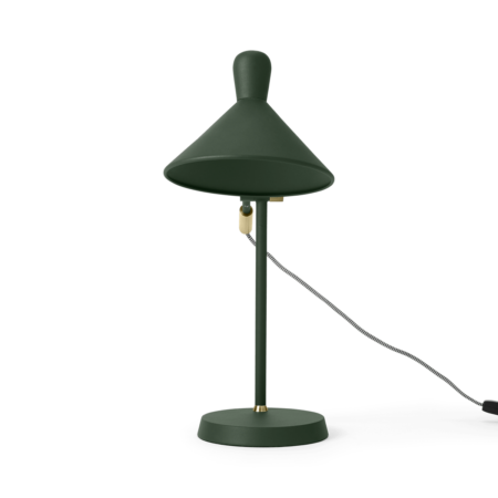 Ogilvy Table Lamp, Green & Antique Brass